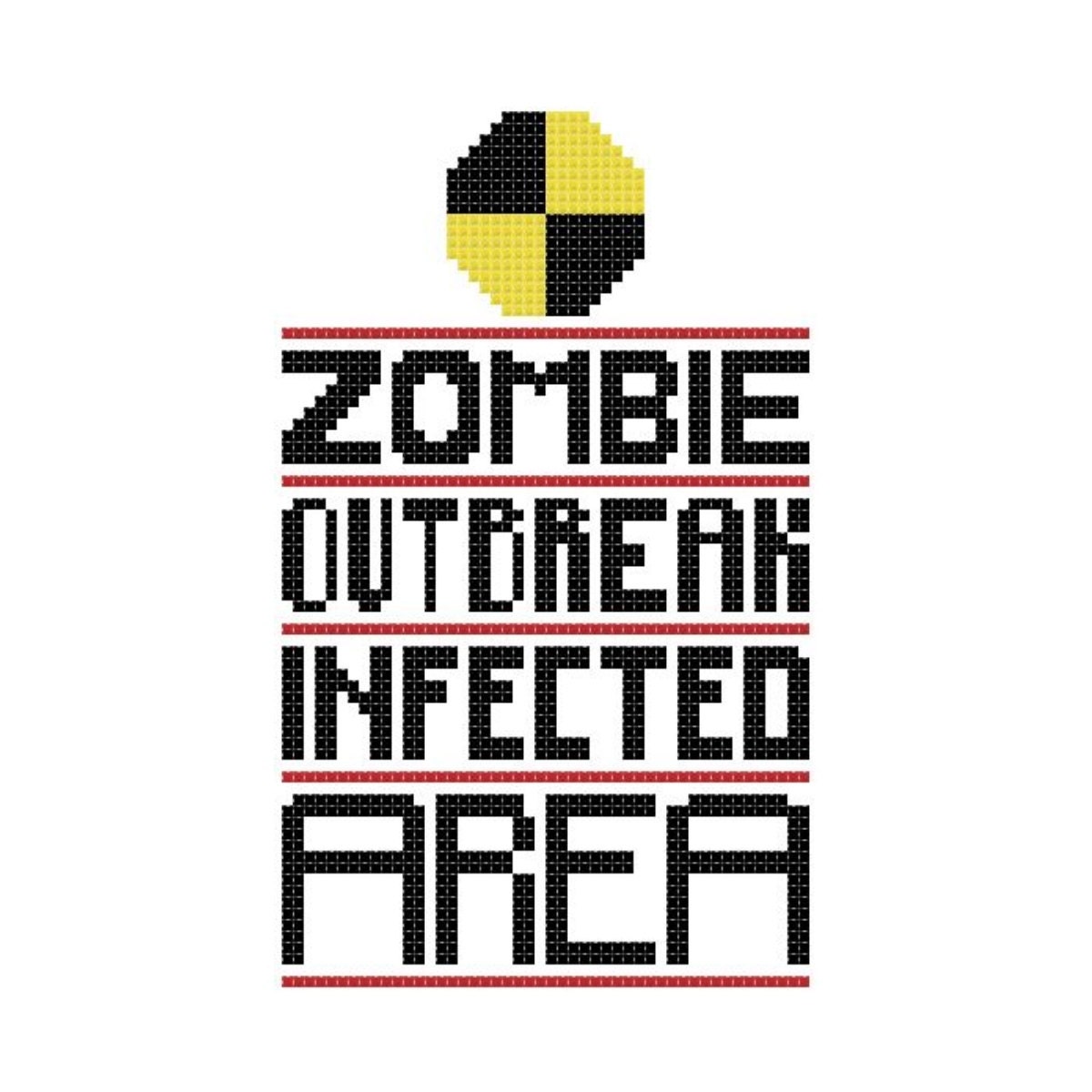 Zombie Outbreak Cross Stitch Pattern