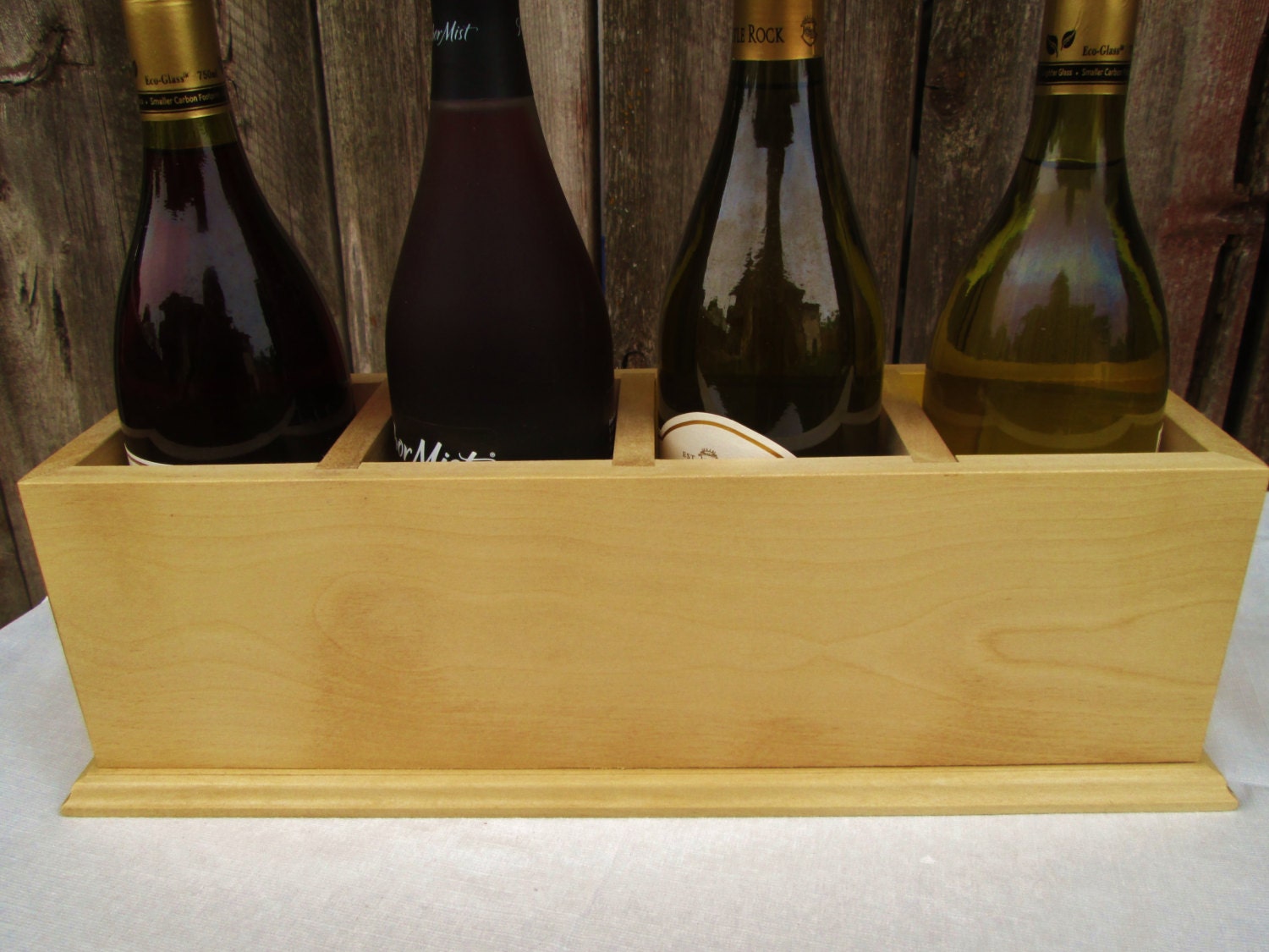Birch Wood Wine Box, Wine Rack, Wood Wine Rack, Wine Display, Wine Box, Wine Display, Wood Boxes