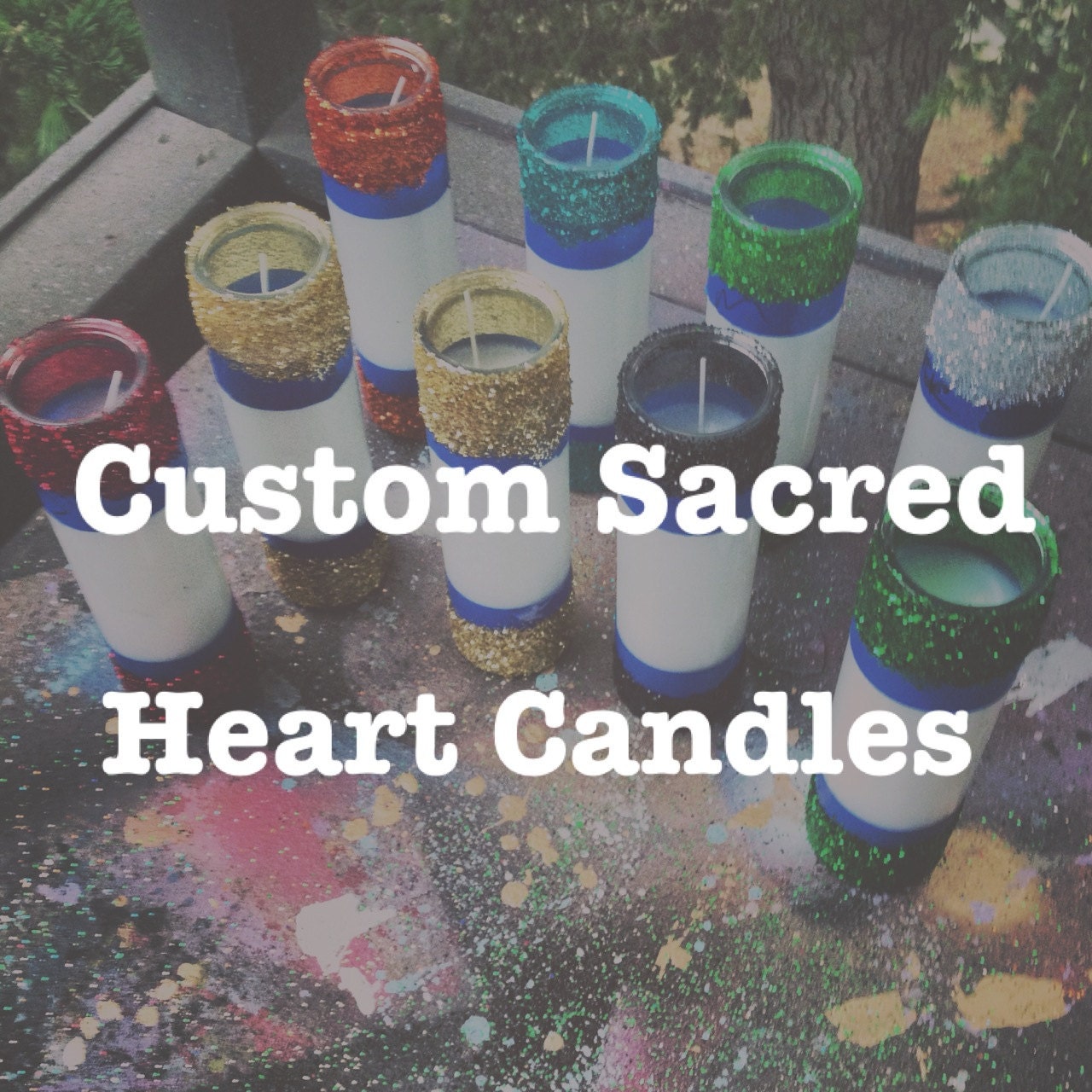 Custom Sacred Heart Candles