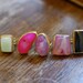 Handmade in Turkey Gold Plated natural bohemian agate quartz and druzy CLUSTER RINGS Adjustable rings