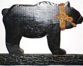 Reclaimed Wood Arrow Wooden Sign Wood Wall Hanging Rustic Black Bear Handmade Wood Sign Painted Arrow Sign Wall Decoration Wood Wall Decor