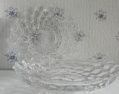 American Fostoria Crystal Footed Bowl and Dessert Plate 2 Pieces