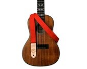 Red Ukulele Strap - 1" wide