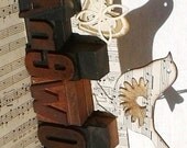 LETTERPRESS GIFT Bespoke Handmade Hanging Shelf Filled With Letters / Name / Initials / Message Of Your Choice Alphabet