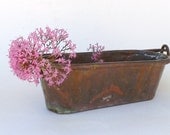 19th Century FRENCH COPPER Fish Kettle Antique Garden Planter for Window Box / Windowsill or French Country Farmhouse / Cottage