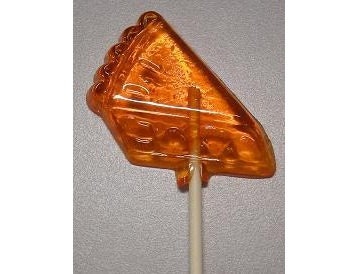 1 dz Hard Candy Slice of Pie Shaped Lollipop Party Favors w/ Personalized Back Labels