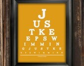 Finding Nemo, Just Keeps Swimming Eye Chart, 8 x 10 Giclee Print BUY 2 GET 1 FREE