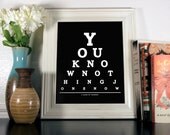 A Game Of Thrones Eye Chart, You Know Nothing Jon Snow, 8 x 10 Giclee Print BUY 2 GET 1 FREE