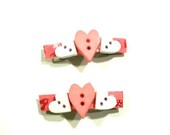 Children's Heart Hair Barrettes