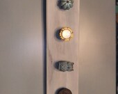 Shabby Chic Jewelry Necklace Organizer Rack from reclaimed wood and decorative  knobs