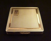 Garrard & Co Ltd rose gold and sterling silver compact monogram W T monogram T W mirror rose gold powder compact silver compact mirror