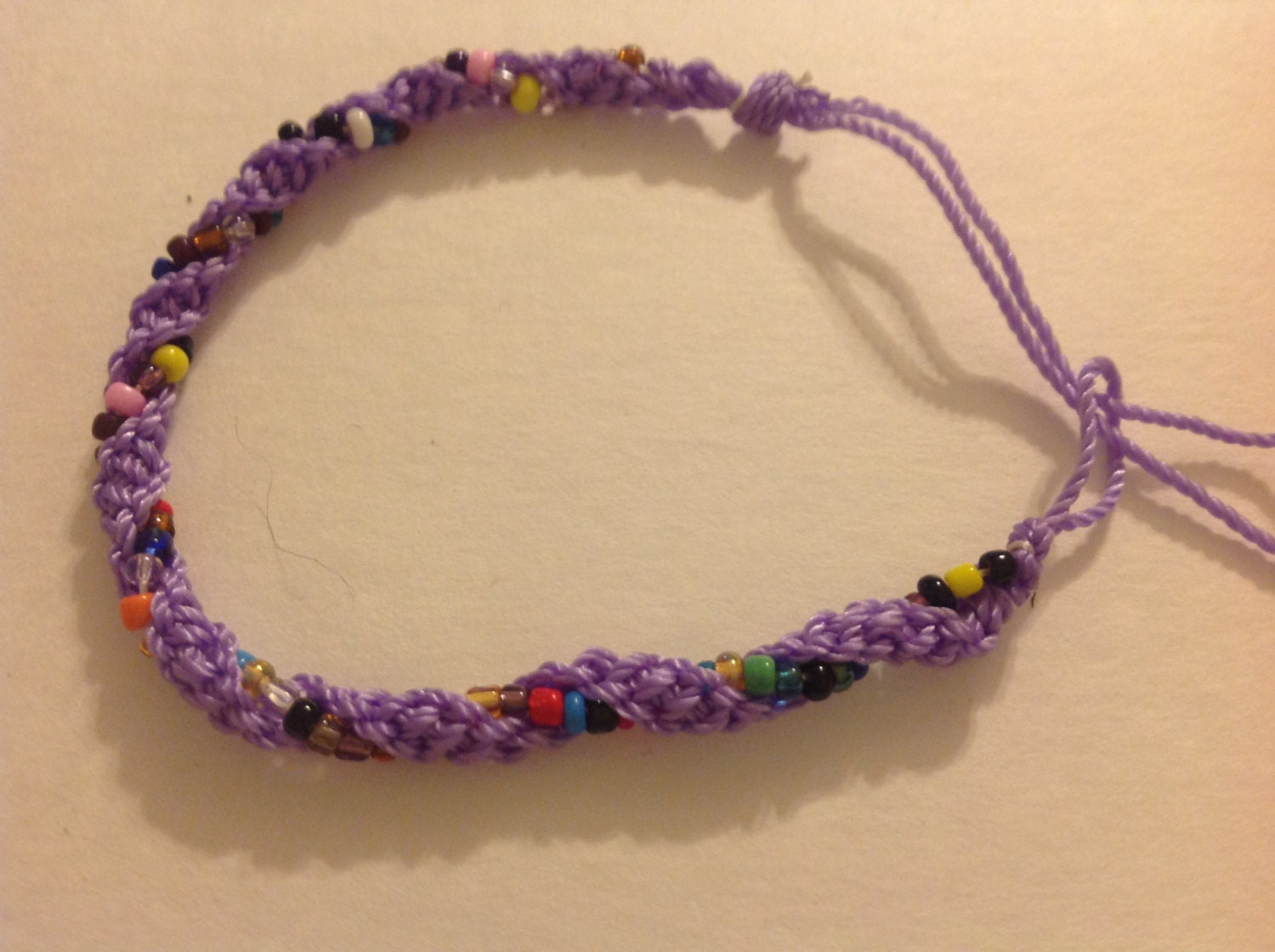 Beaded nylon bracelet