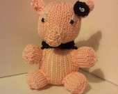 Custom Hand Knit Amigurumi Fashion Pig Girl or Boy