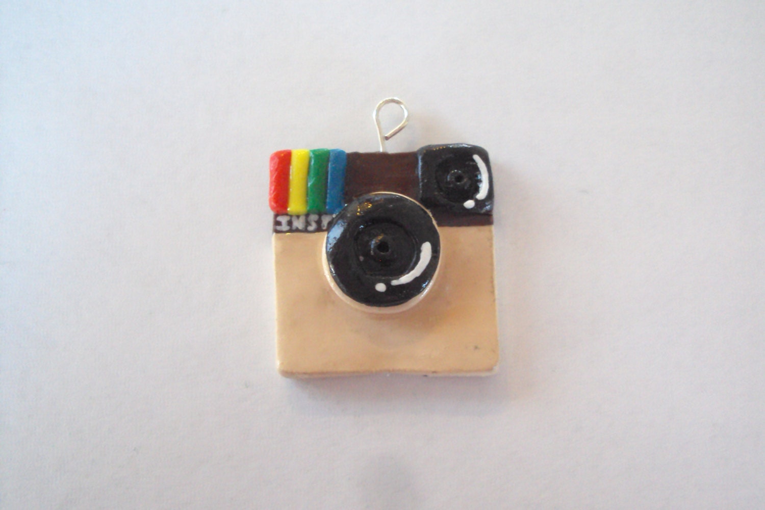 Instagram polymer clay charm
