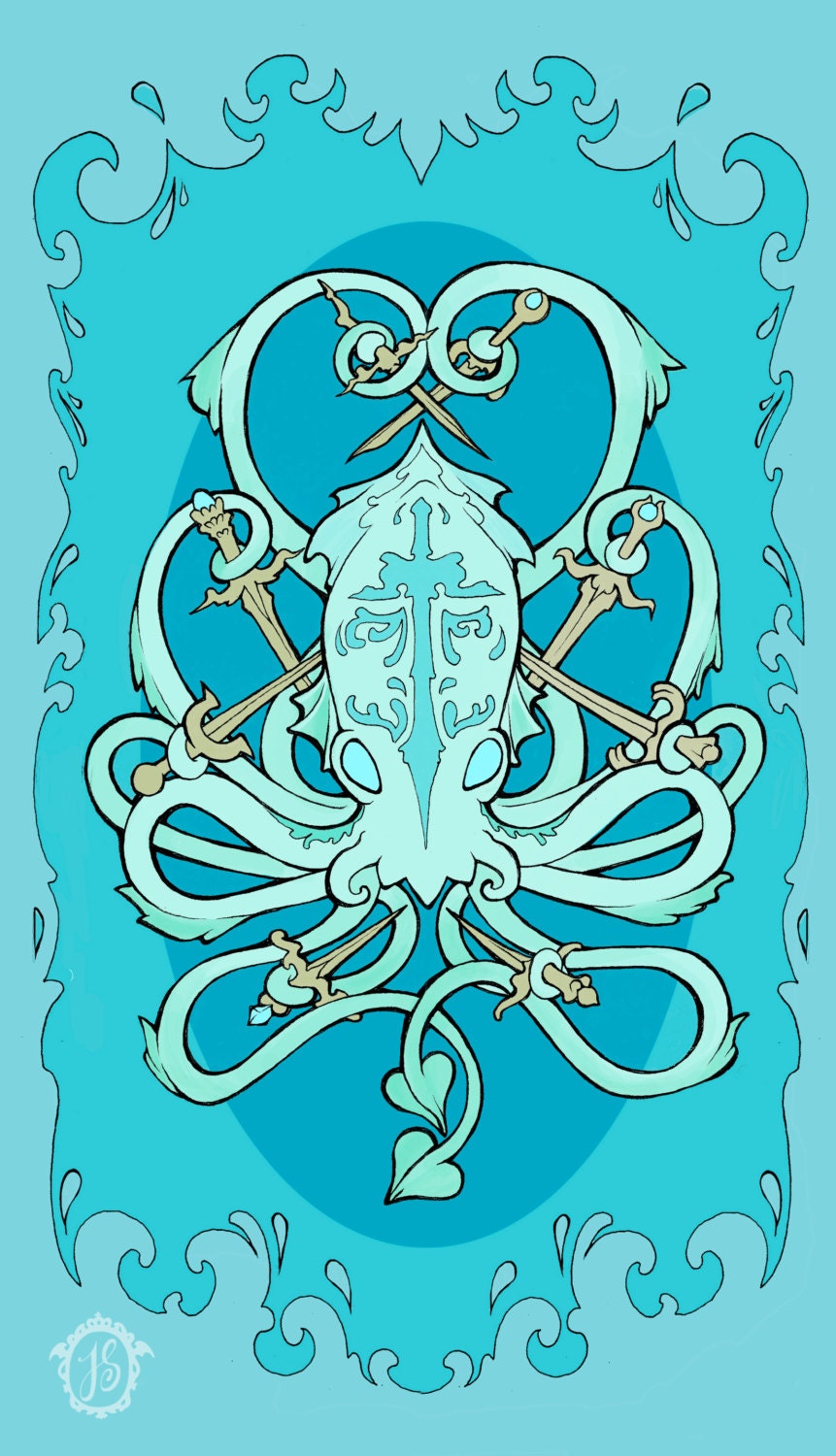Nautical Nine of Swords- 10x17 print