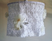 Corsage Light Shade - hanging pendant and lamp shade - lucite base