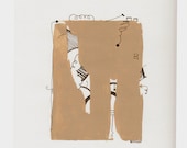 Toaster, warm, brown, electric, 9 x12, watercolor paper, acrylic, ink drawing, whimsical detail, wired, abstract
