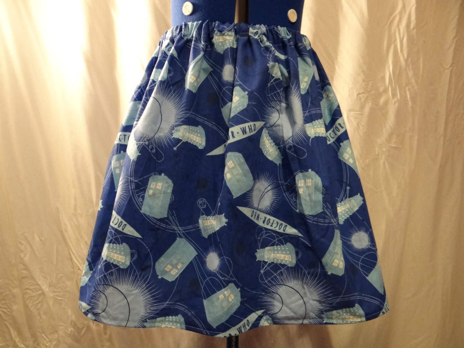 Doctor Who inspired fabric skirt made to order 28 -to 34 waist