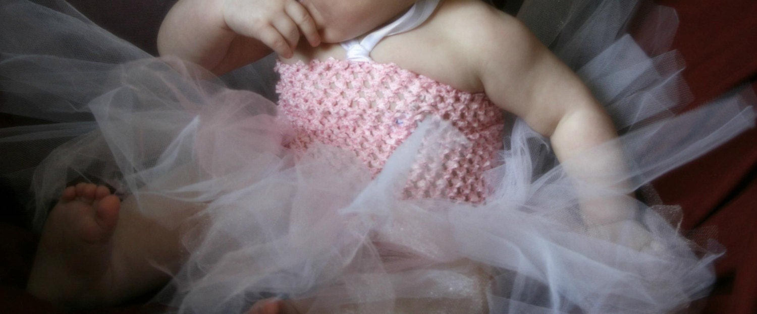 Crochet Halter Tutu Dress ages newborn up to 6 yrs.  Various colors, custom order, coordinating ribbon.  FREE USA shipping.