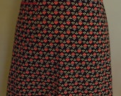 Vintage Handmade Black Red Half Apron Kitchen Clothing Home Living Flea Market Costume Dining Entertaining by picadillymarket