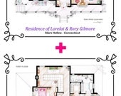House of Lorelai and Rory Gilmore - Individual Floorplans BIG
