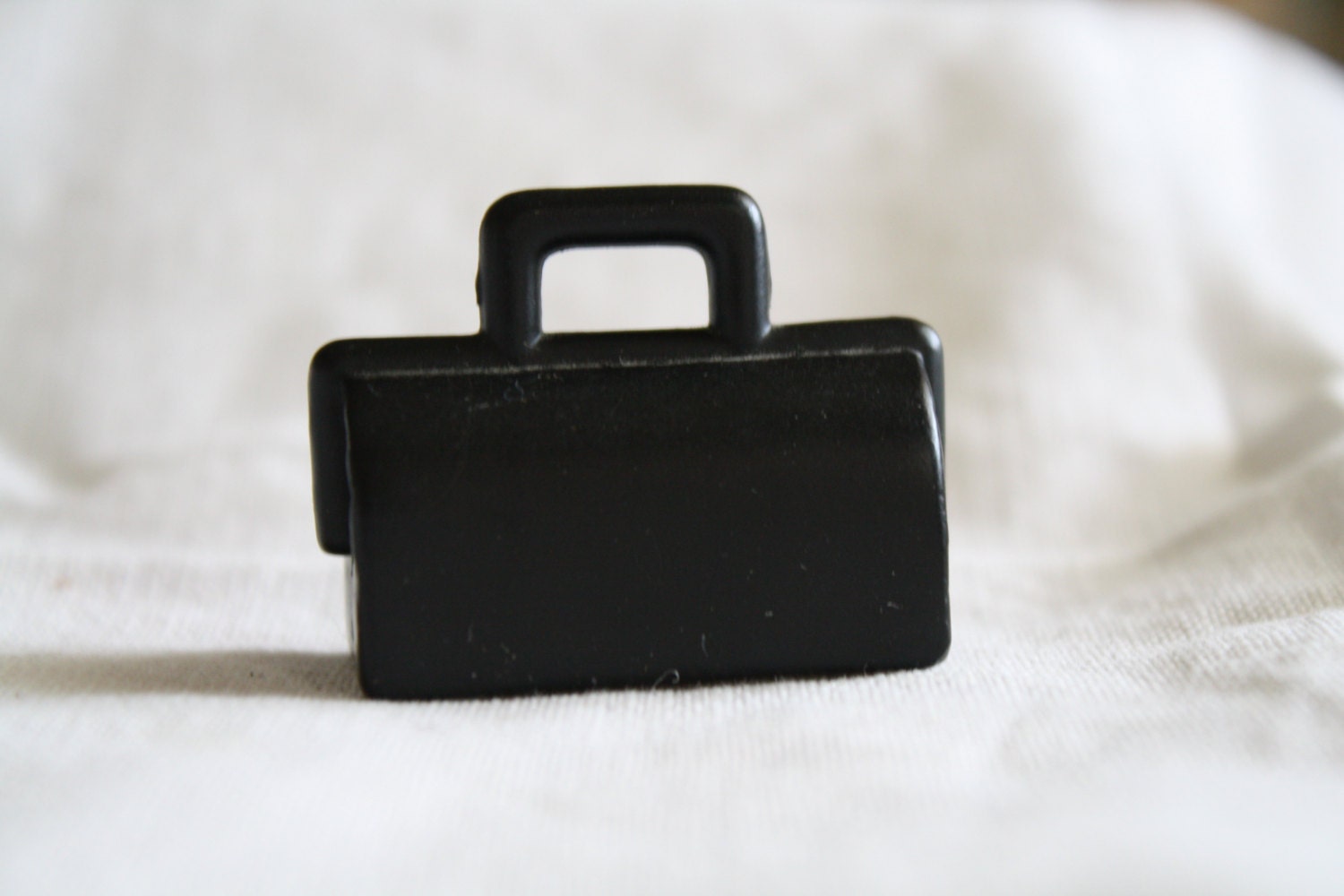 MIniature Black Lunchbox Plastic