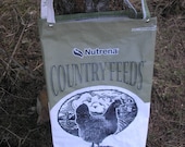 Large Feed Sack Tote with inside Pockets