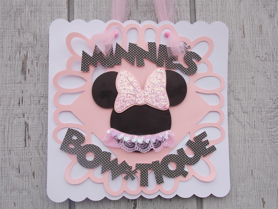 MINNIE DOOR SIGN, Sweet & Sophisticated Minnie Mouse Party, Birthday Banner, Minnie Mouse Party, Highchair Banner, Boutique Party Decor