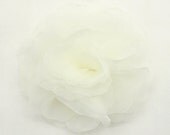 Ivory 10cm Chiffon Flower Motif for Corsage Brooch Headband Wedding Bridal Hair Accessories Hat Hair Clips Handmade Annielov Flower 16