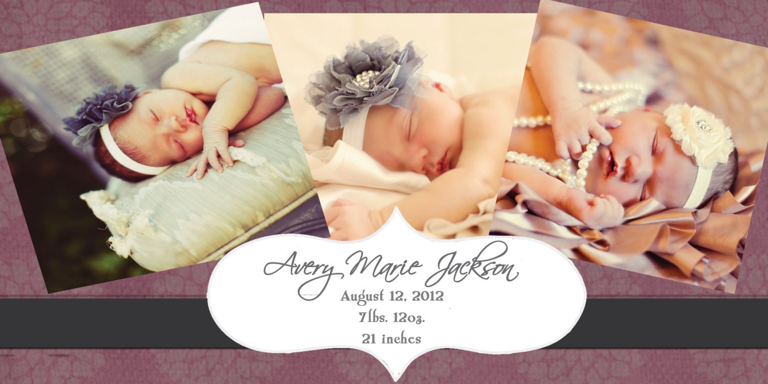 Avery Birth Announcement with picture