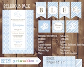 Religious celebration Kit, Baptism, Christening, First Communion, Confirmation DIY Editable - INSTANT DOWNLOAD 103