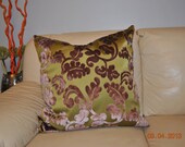 Decorative Designer Pillow Cover - 24 x 24 The Green Lilac - Throw Pillow