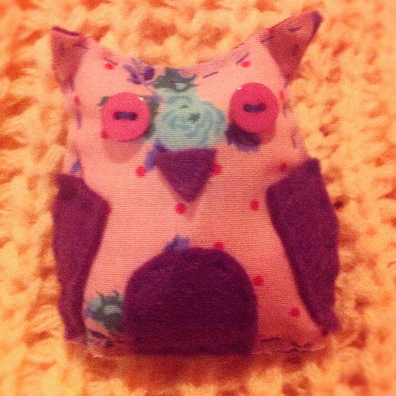 Floral Owl Brooch