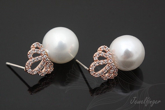 C776- 5 pairs - Pink Gold plated