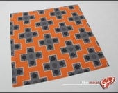 8bit D-Pads Orange - One Yard of Nintendo themed Kona Cotton Fabric