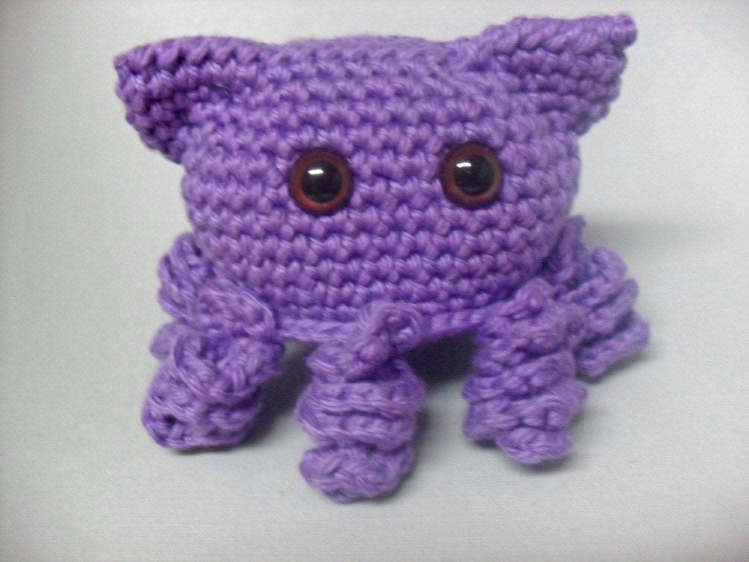 Crochet Stuffed Animal Octopus and Cat hybrid - Amethyst Purple Octokitty - Weird Valentines Day gift