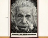 Albert Einstein A3 Poster - Chuck Close Inspired