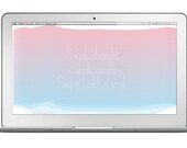 Say It Straight Inspirational Desktop Computer Wallpaper By Pencil Me In // Pink Blue Sky Quote Watercolor Digital Download Pretty