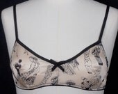 Bra Valentine pongee silk beige motif fashion 1930