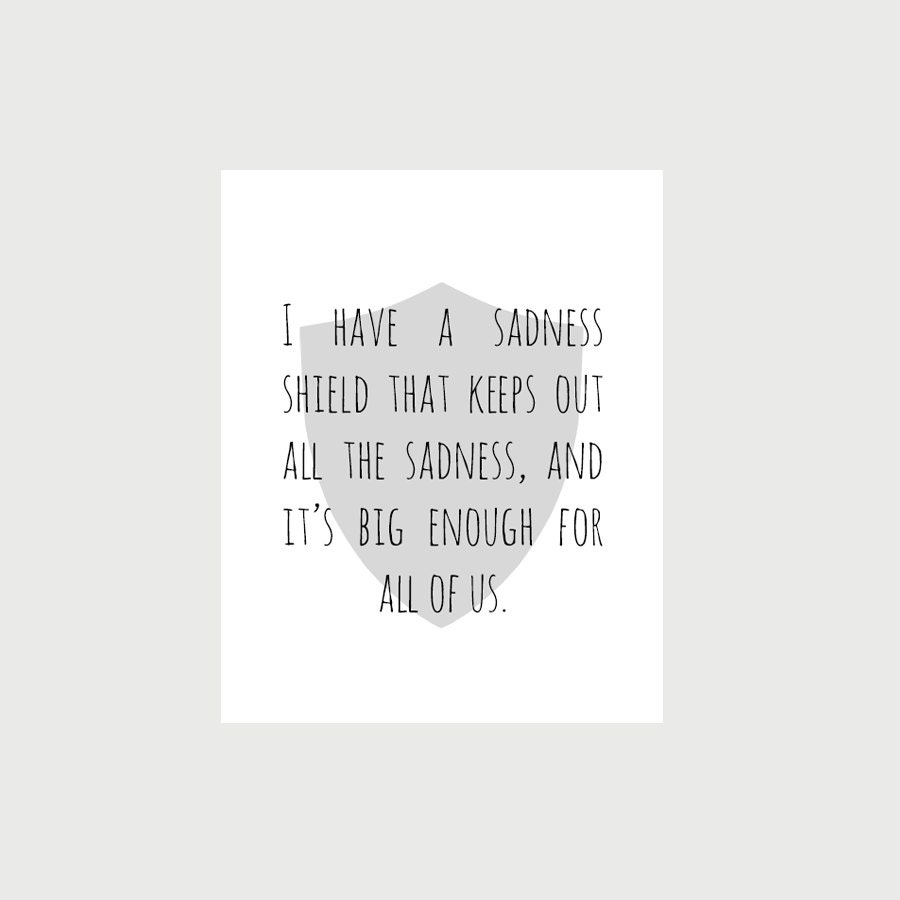Where The Wild Things Are Sadness Shield Print