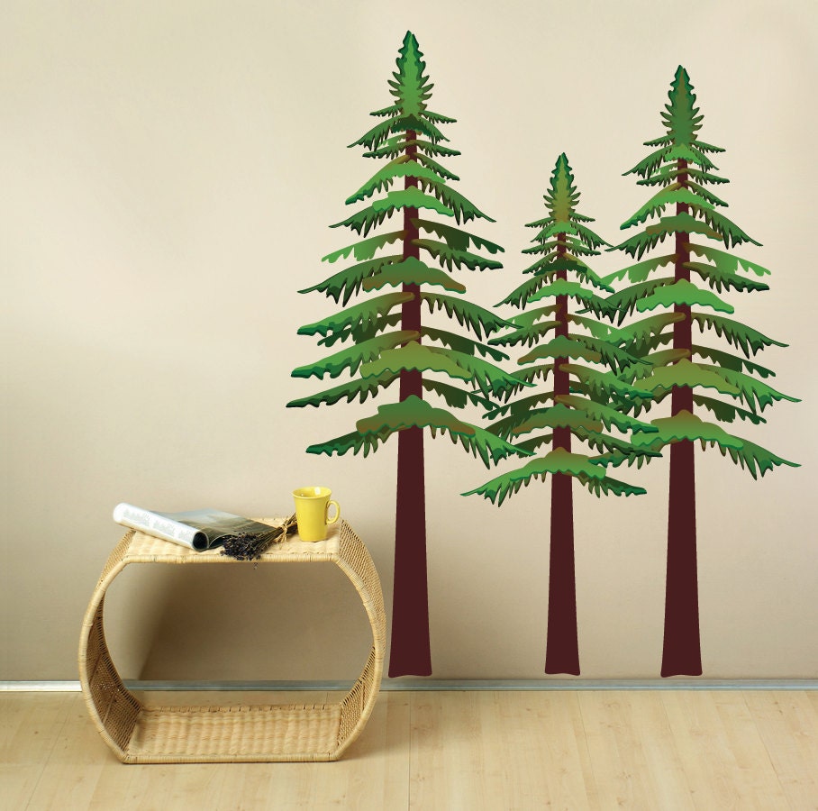 Pine Trees Wall Decal - StudioWallDecals