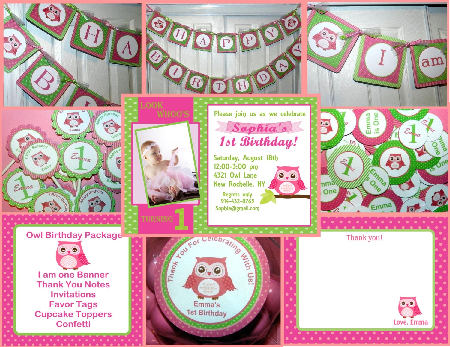Owl Birthday-Owl Birthday Party Package-Owl Birthday Decorations