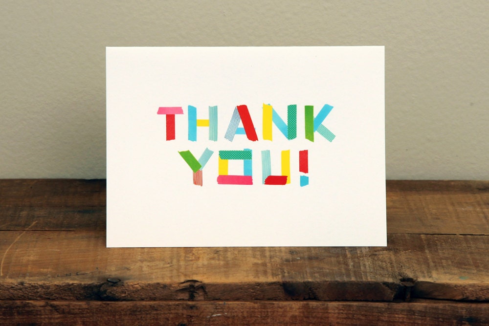 Thank You Card // Washi Tape Font