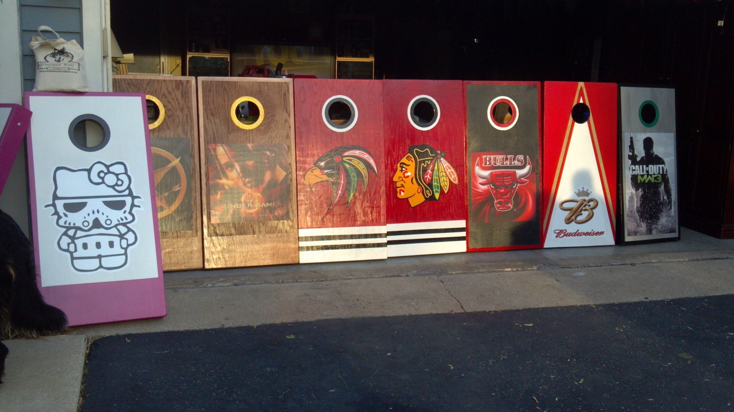 Excellent Oak Cornhole Games