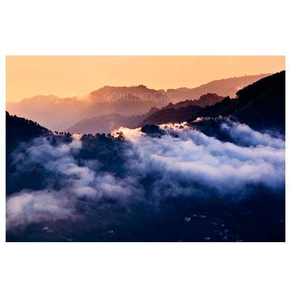 Nature Photography Landscape Photography Clouds Fog  Art Photography  Home decor Color photos Wall decor Home Decorating  10''x 15 ''inch