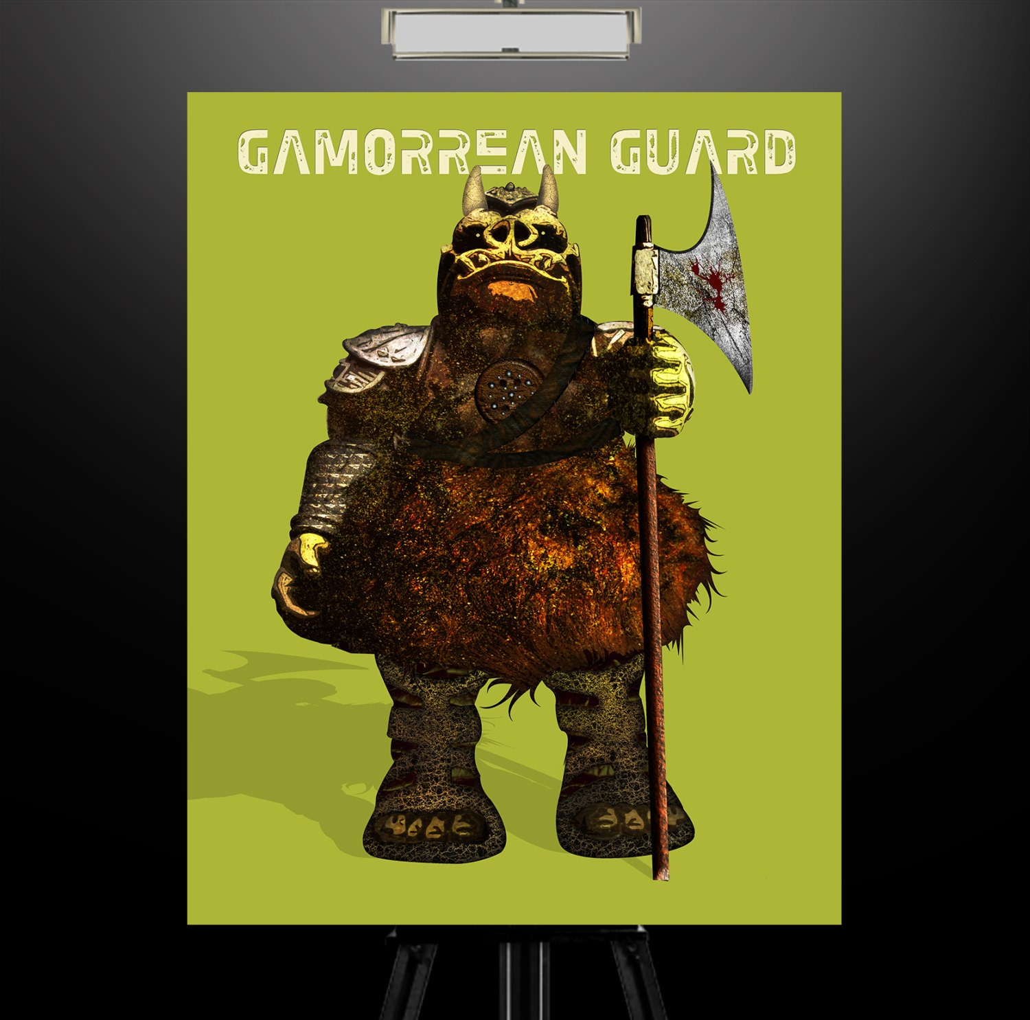 Star Wars Inspired "Gamorrean Guard" 11X14 Print 2 in my  "Spotlight" Series Star Wars Posters