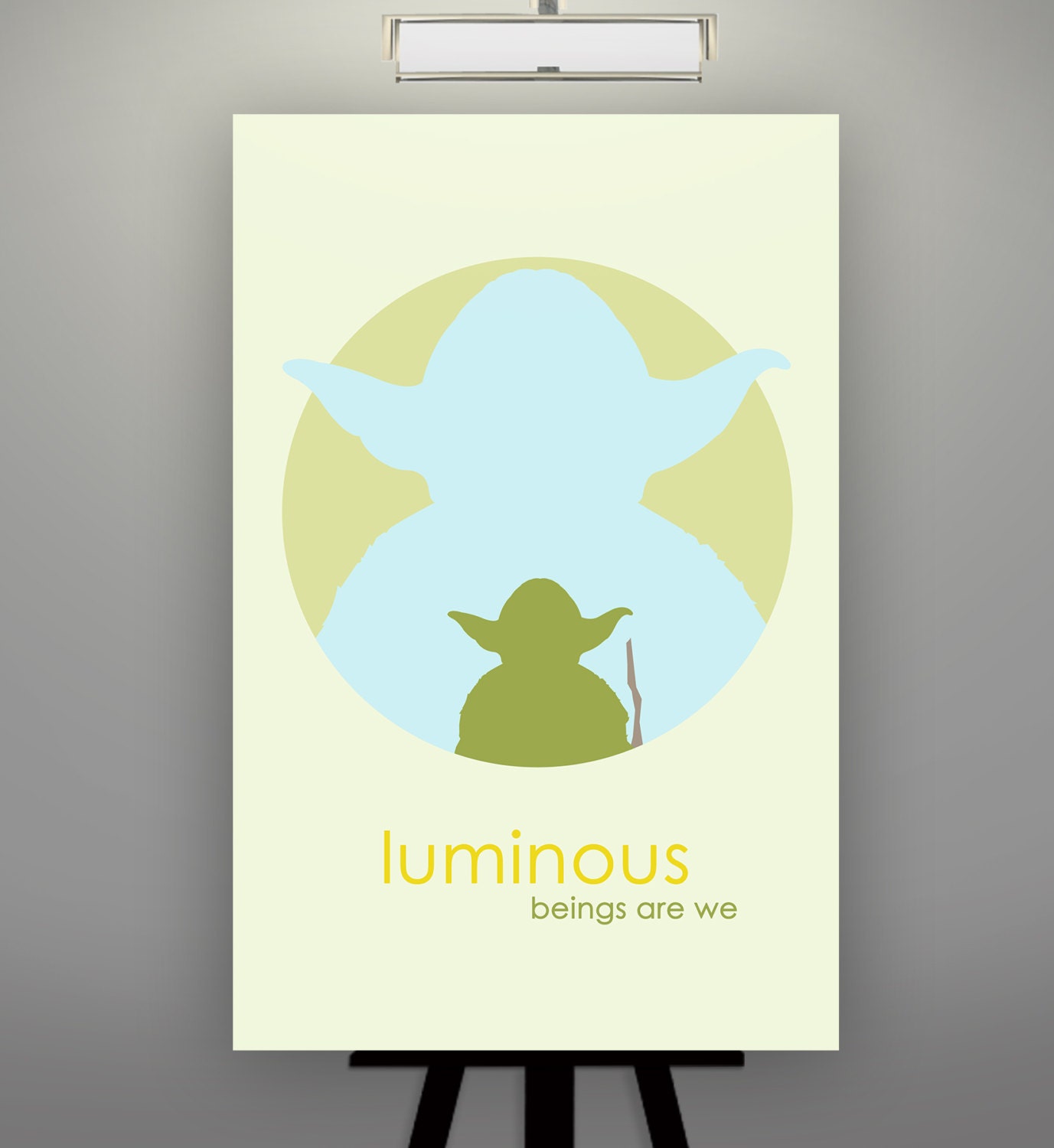 Star Wars Inspired "Luminous Beings" 11X17 Signed Minimalist Art Print Poster Yoda
