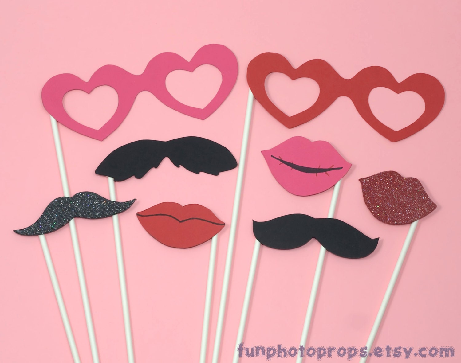 Valentine's Day Photo Booth Props - 8 Piece Photobooth Set - Photobooth Props Il_170x135