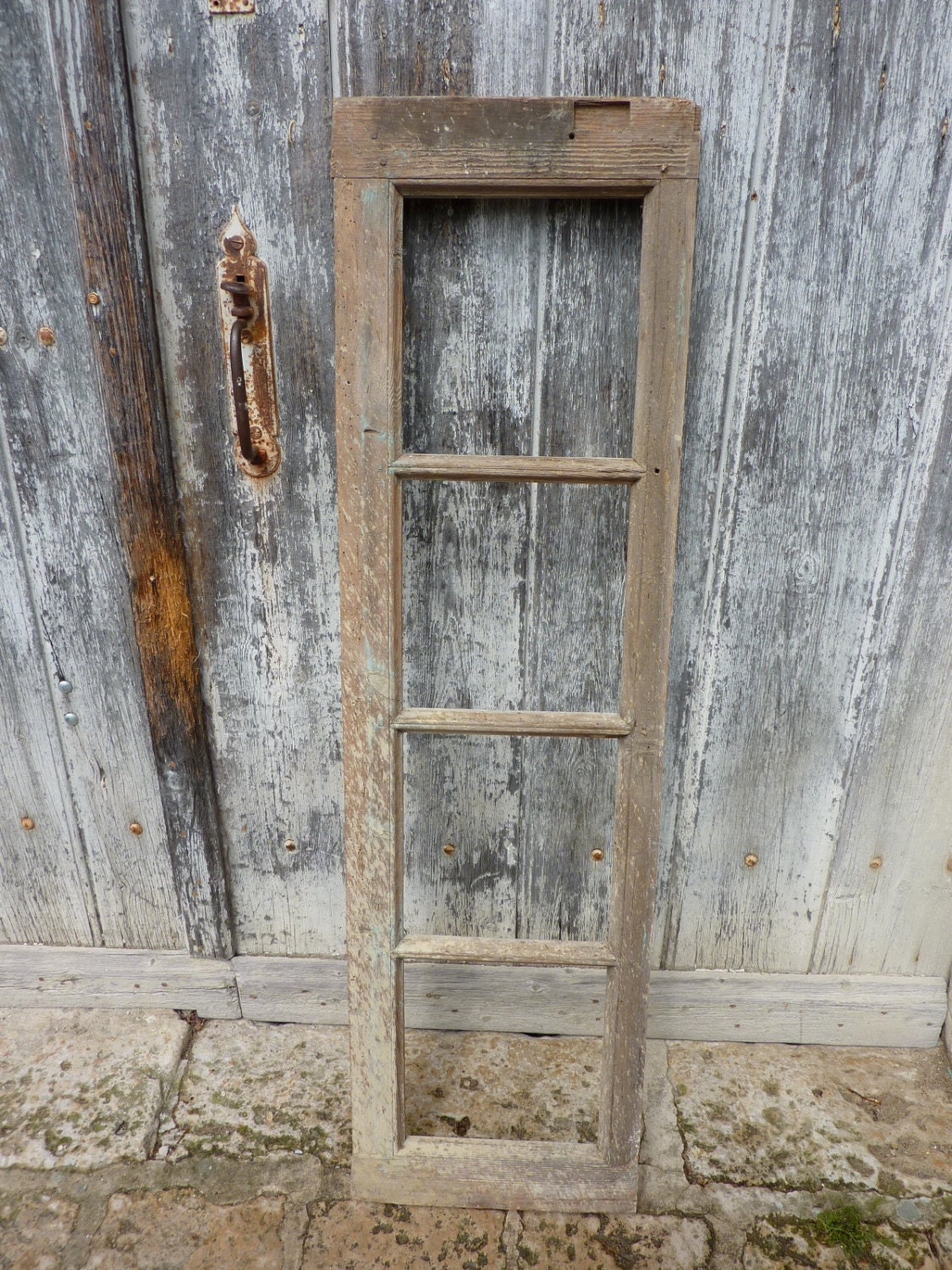 Vintage French Decorative Country Chic Late 19th Century Window Frame-Picture Frame