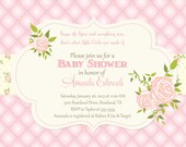 Quilted Rose Baby Shower Invitation - Printable Il_170x135